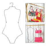 Maxbell 2xSwimsuit Hanger Display Hanger Lingerie Hanger for Boutique Beachwear Adults Silver