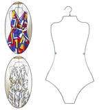 Maxbell 2xSwimsuit Hanger Display Hanger Lingerie Hanger for Boutique Beachwear Adults Silver