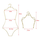 Maxbell 2xSwimsuit Hanger Display Hanger Lingerie Hanger for Boutique Beachwear Adults Gold