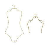 Maxbell 2xSwimsuit Hanger Display Hanger Lingerie Hanger for Boutique Beachwear Adults Gold