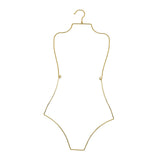 Maxbell 2xSwimsuit Hanger Display Hanger Lingerie Hanger for Boutique Beachwear Adults Gold