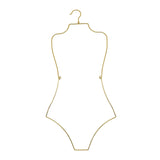 Maxbell 2xSwimsuit Hanger Display Hanger Lingerie Hanger for Boutique Beachwear Adults Gold
