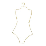 Maxbell 2xSwimsuit Hanger Display Hanger Lingerie Hanger for Boutique Beachwear Adults Gold