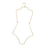 Maxbell 2xSwimsuit Hanger Display Hanger Lingerie Hanger for Boutique Beachwear Adults Gold