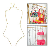 Maxbell 2xSwimsuit Hanger Display Hanger Lingerie Hanger for Boutique Beachwear Adults Gold