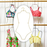 Maxbell 2xSwimsuit Hanger Display Hanger Lingerie Hanger for Boutique Beachwear Adults Gold