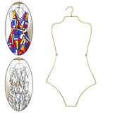 Maxbell 2xSwimsuit Hanger Display Hanger Lingerie Hanger for Boutique Beachwear Adults Gold