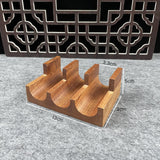 Maxbell Maxbell Wooden Sushi Holder Stand Sushi Serving Plate for Parties Desktop Restaurant 3 Grid