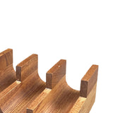 Maxbell Maxbell Wooden Sushi Holder Stand Sushi Serving Plate for Parties Desktop Restaurant 3 Grid