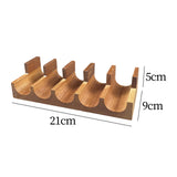 Maxbell Maxbell Wooden Sushi Holder Stand Sushi Serving Plate for Parties Desktop Restaurant 5 Grid