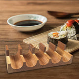 Maxbell Maxbell Wooden Sushi Holder Stand Sushi Serving Plate for Parties Desktop Restaurant 5 Grid