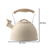 Maxbell Whistling Tea Kettle Portable Loud Whistle Kettle for Camping Dorm Household beige