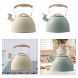 Maxbell Whistling Tea Kettle Portable Loud Whistle Kettle for Camping Dorm Household beige