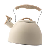 Maxbell Whistling Tea Kettle Portable Loud Whistle Kettle for Camping Dorm Household beige