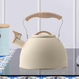 Maxbell Whistling Tea Kettle Portable Loud Whistle Kettle for Camping Dorm Household beige