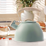 Maxbell Whistling Tea Kettle Portable Loud Whistle Kettle for Camping Dorm Household green