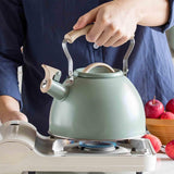 Maxbell Whistling Tea Kettle Portable Loud Whistle Kettle for Camping Dorm Household green