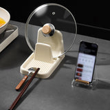 Maxbell Spoon Rest with Pot Lid Holder for Placing Spoons, Pot Lids, Spatulas, Ladle