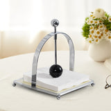 Maxbell Napkin Holder Convenient Iron Tissue Rack for Picnics Bedroom Birthday Party White