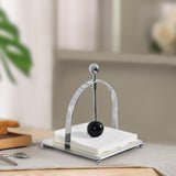Maxbell Napkin Holder Convenient Iron Tissue Rack for Picnics Bedroom Birthday Party White