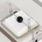 Maxbell Napkin Holder Convenient Iron Tissue Rack for Picnics Bedroom Birthday Party White