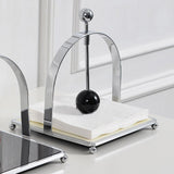 Maxbell Napkin Holder Convenient Iron Tissue Rack for Picnics Bedroom Birthday Party White