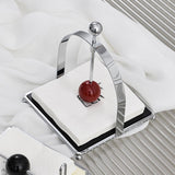 Maxbell Napkin Holder Convenient Iron Tissue Rack for Picnics Bedroom Birthday Party Black