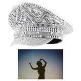 Maxbell Steampunk Hat Sequin Sparkly Burning Man Hat for Music Festival Prom Cosplay