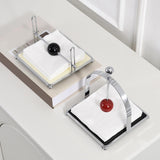 Maxbell Paper Napkin Holder Durable Napkin Storage Rack for Dining Room Bar Bathroom White