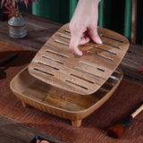Maxbell Chinese Gongfu Tea Tray Sturdy Smooth Small Tea Tray for Cafes Home Teahouse Square