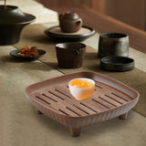 Maxbell Chinese Gongfu Tea Tray Sturdy Smooth Small Tea Tray for Cafes Home Teahouse Square