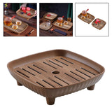 Maxbell Chinese Gongfu Tea Tray Sturdy Smooth Small Tea Tray for Cafes Home Teahouse Square