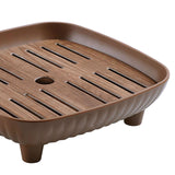 Maxbell Chinese Gongfu Tea Tray Sturdy Smooth Small Tea Tray for Cafes Home Teahouse Square