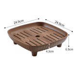 Maxbell Chinese Gongfu Tea Tray Sturdy Smooth Small Tea Tray for Cafes Home Teahouse Square