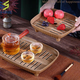 Maxbell Chinese Gongfu Tea Tray Sturdy Smooth Small Tea Tray for Cafes Home Teahouse Rectangle