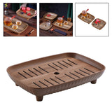 Maxbell Chinese Gongfu Tea Tray Sturdy Smooth Small Tea Tray for Cafes Home Teahouse Rectangle