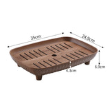 Maxbell Chinese Gongfu Tea Tray Sturdy Smooth Small Tea Tray for Cafes Home Teahouse Rectangle