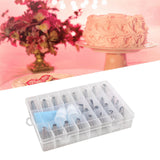 Maxbell 24x Russian Piping Tips Set Icing Piping Nozzles for Cupcake Weddings Baking style A