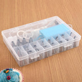 Maxbell 24x Russian Piping Tips Set Icing Piping Nozzles for Cupcake Weddings Baking style C