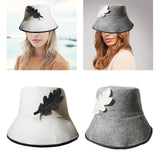 Maxbell Sauna Felt Cap Bath Hat Accessory Comfortable to Wear for Women Men Steaming White