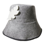 Maxbell Sauna Felt Cap Bath Hat Accessory Comfortable to Wear for Women Men Steaming Gray