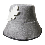 Maxbell Sauna Felt Cap Bath Hat Accessory Comfortable to Wear for Women Men Steaming Gray