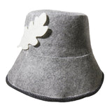 Maxbell Sauna Felt Cap Bath Hat Accessory Comfortable to Wear for Women Men Steaming Gray