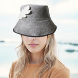 Maxbell Sauna Felt Cap Bath Hat Accessory Comfortable to Wear for Women Men Steaming Gray