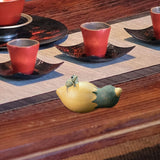 Maxbell Purple Clay Tea Pet Handcrafts Mini Tea Pet Sculpture for Home Shelf Cabinet B