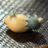 Maxbell Purple Clay Tea Pet Handcrafts Mini Tea Pet Sculpture for Home Shelf Cabinet B