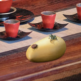 Maxbell Purple Clay Tea Pet Handcrafts Mini Tea Pet Sculpture for Home Shelf Cabinet D