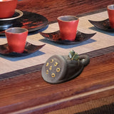 Maxbell Purple Clay Tea Pet Handcrafts Mini Tea Pet Sculpture for Home Shelf Cabinet F