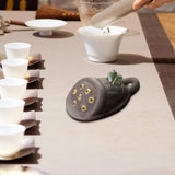 Maxbell Purple Clay Tea Pet Handcrafts Mini Tea Pet Sculpture for Home Shelf Cabinet F