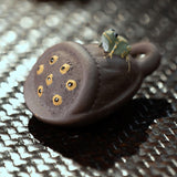 Maxbell Purple Clay Tea Pet Handcrafts Mini Tea Pet Sculpture for Home Shelf Cabinet F